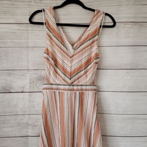 Striped cross back dress size S